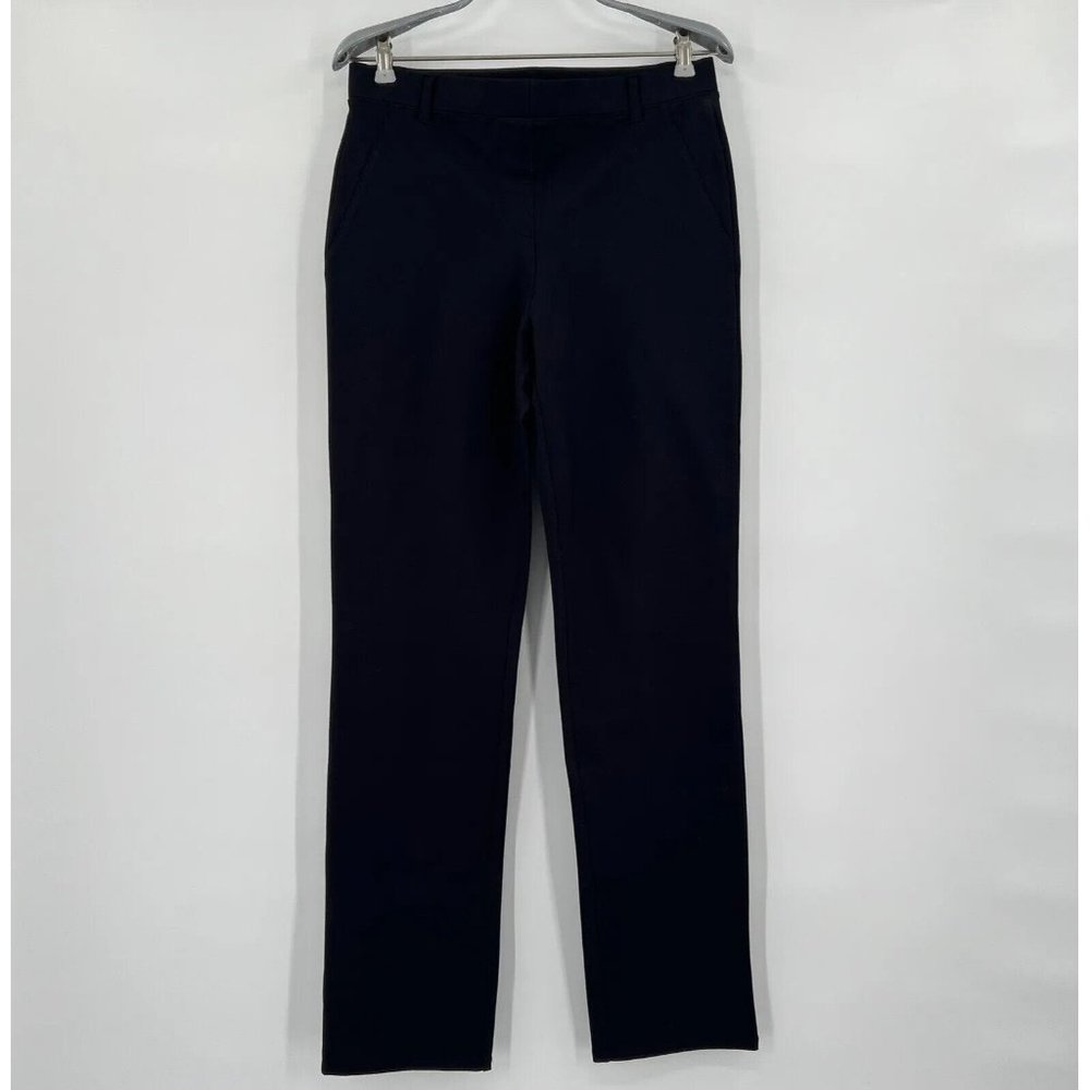 Quince Women's Navy Blue Ultra-Stretch Ponte Pant Straight Leg S Petite 28" NWT - Picture 5 of 5